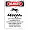 Signmission OSHA Danger Sign, Rotating Equipment, 24in X 18in Decal, 18" W, 24" H, Portrait, Rotating Equipment OS-DS-D-1824-V-2444 - alternate 1